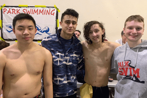 Left to Right: Jon Kao (WP JR) Robert Mierzwinski (HP SR) Sean Giordano (HP FR) Nolan Danus (WP JR)
